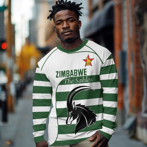Custom Zimbabwe Sables Rugby Long Sleeve Shirt Go Champion - African Pride