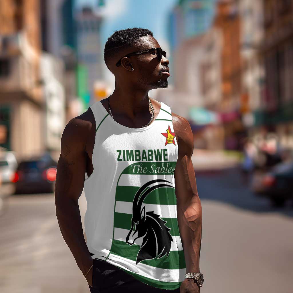 Custom Zimbabwe Sables Rugby Men Tank Top Go Champion - African Pride
