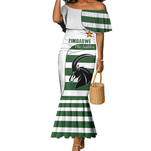 Custom Zimbabwe Sables Rugby Mermaid Dress Go Champion - African Pride