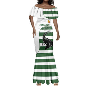 Custom Zimbabwe Sables Rugby Mermaid Dress Go Champion - African Pride