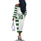 Custom Zimbabwe Sables Rugby Off The Shoulder Long Sleeve Dress Go Champion - African Pride