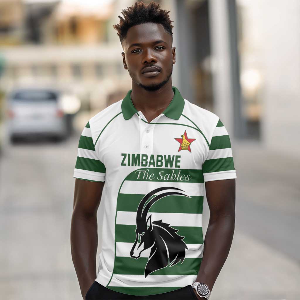Custom Zimbabwe Sables Rugby Polo Shirt Go Champion - African Pride