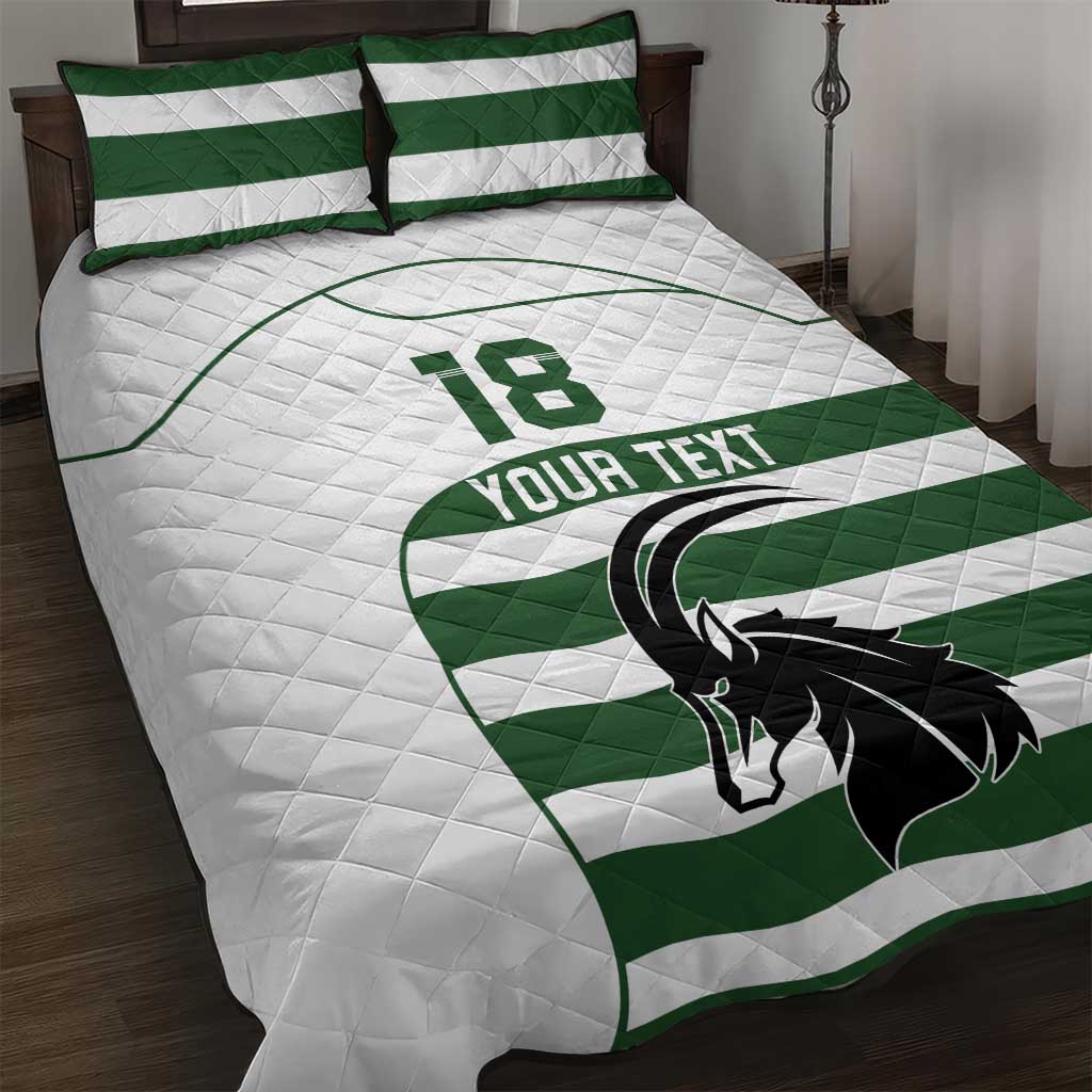 Custom Zimbabwe Sables Rugby Quilt Bed Set Go Champion - African Pride