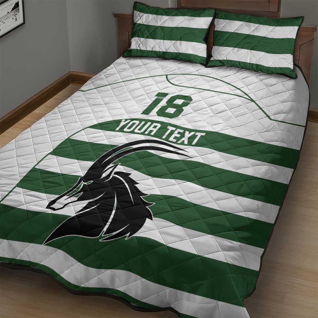 Custom Zimbabwe Sables Rugby Quilt Bed Set Go Champion - African Pride