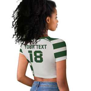 Custom Zimbabwe Sables Rugby Raglan Cropped T shirt Go Champion - African Pride