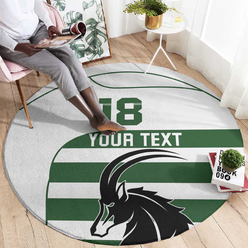 Custom Zimbabwe Sables Rugby Round Carpet Go Champion - African Pride