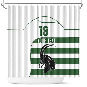 Custom Zimbabwe Sables Rugby Shower Curtain Go Champion - African Pride