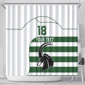 Custom Zimbabwe Sables Rugby Shower Curtain Go Champion - African Pride