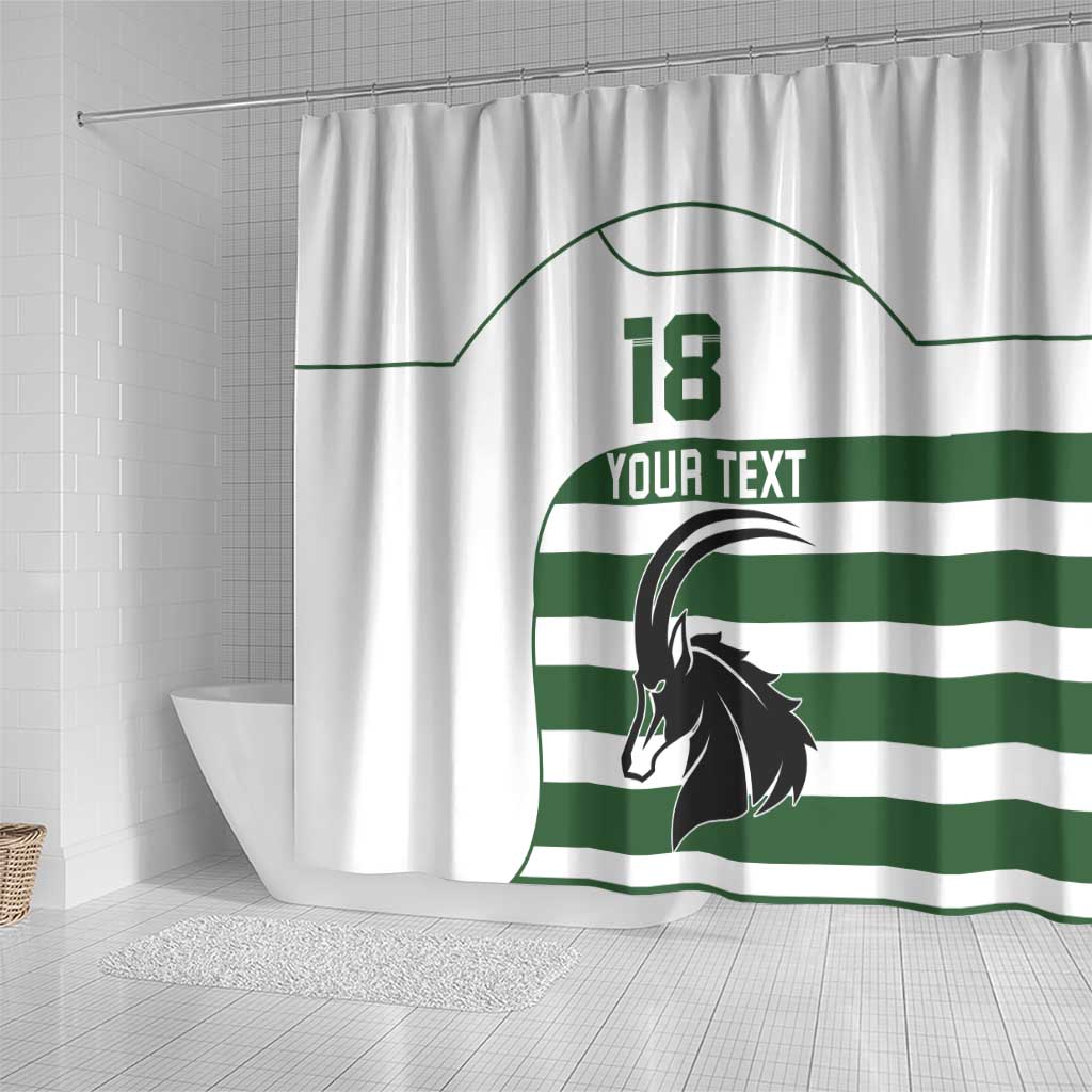 Custom Zimbabwe Sables Rugby Shower Curtain Go Champion - African Pride