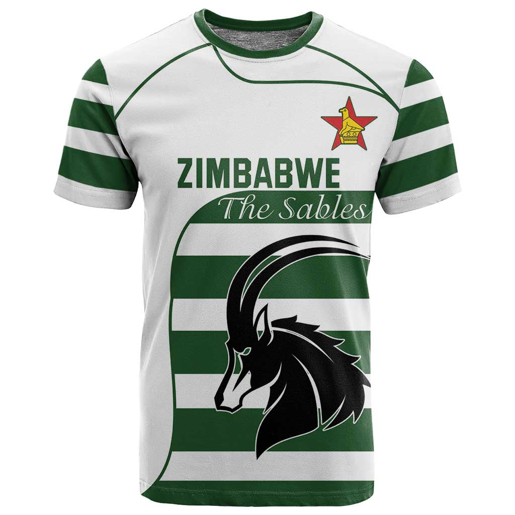 Custom Zimbabwe Sables Rugby T shirt Go Champion - African Pride