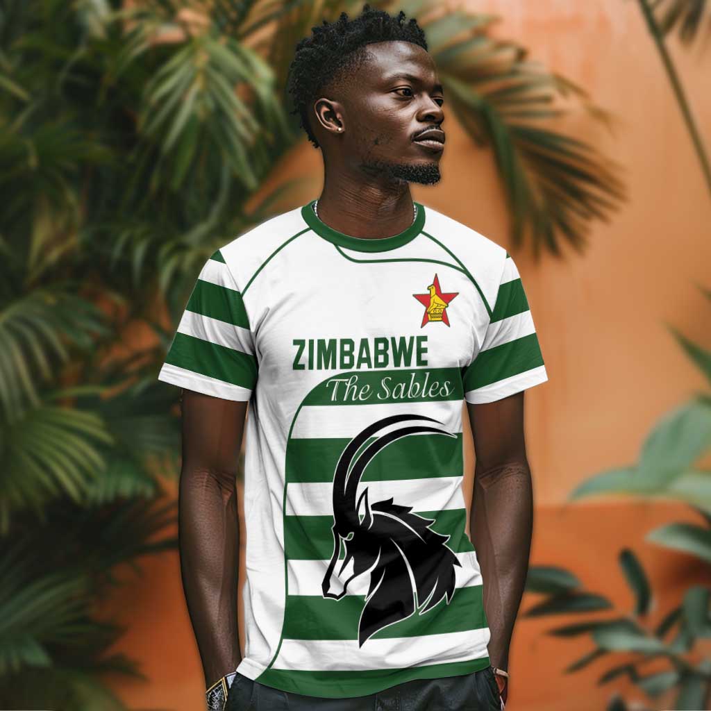 Custom Zimbabwe Sables Rugby T shirt Go Champion - African Pride