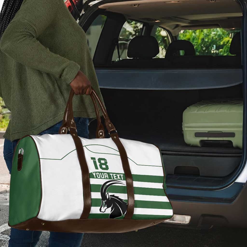 Custom Zimbabwe Sables Rugby Travel Bag Go Champion