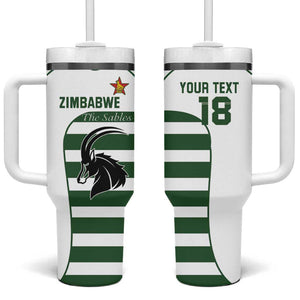 Custom Zimbabwe Sables Rugby Tumbler With Handle Go Champion - African Pride