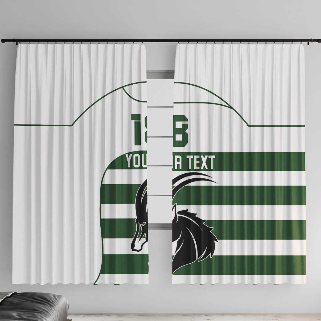 Custom Zimbabwe Sables Rugby Window Curtain Go Champion - African Pride