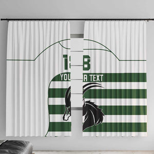 Custom Zimbabwe Sables Rugby Window Curtain Go Champion - African Pride