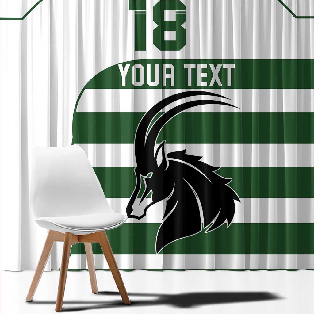 Custom Zimbabwe Sables Rugby Window Curtain Go Champion - African Pride