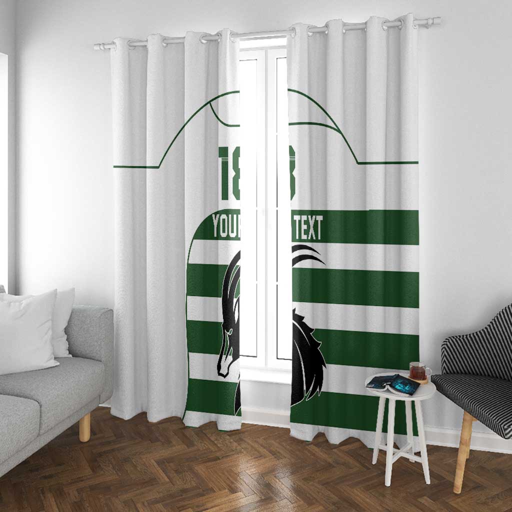 Custom Zimbabwe Sables Rugby Window Curtain Go Champion - African Pride