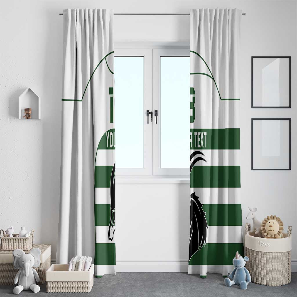 Custom Zimbabwe Sables Rugby Window Curtain Go Champion - African Pride