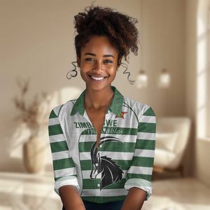 Custom Zimbabwe Sables Rugby Women Casual Shirt Go Champion - African Pride