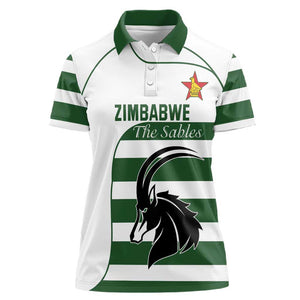 Custom Zimbabwe Sables Rugby Women Polo Shirt Go Champion - African Pride