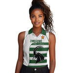 Custom Zimbabwe Sables Rugby Women Sleeveless Polo Shirt Go Champion - African Pride