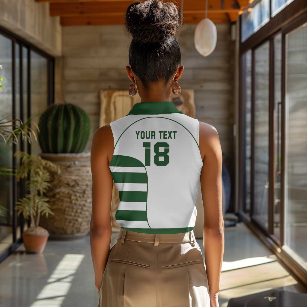 Custom Zimbabwe Sables Rugby Women Sleeveless Polo Shirt Go Champion - African Pride