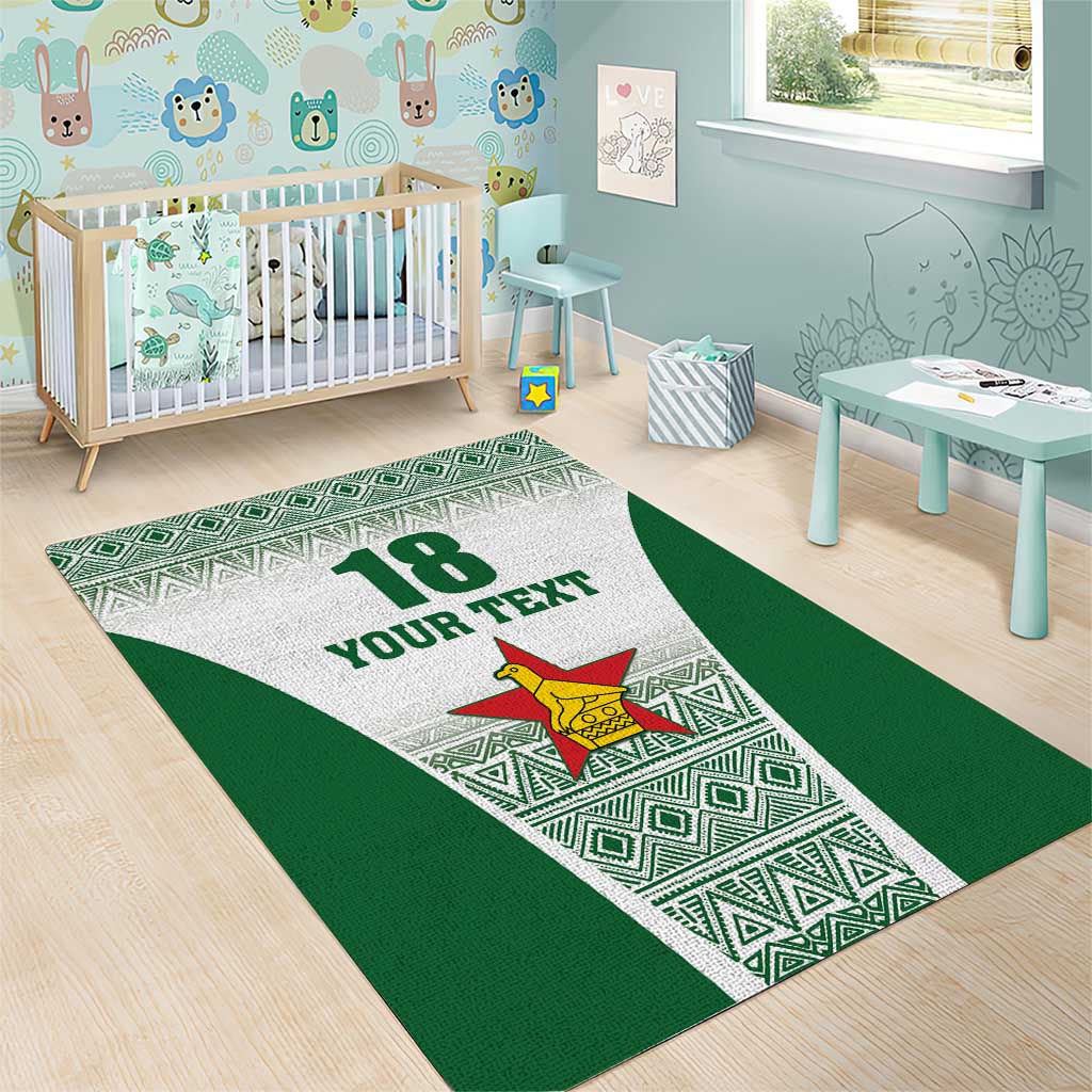 Custom Zimbabwe Sables Rugby Area Rug African Patterns - African Pride