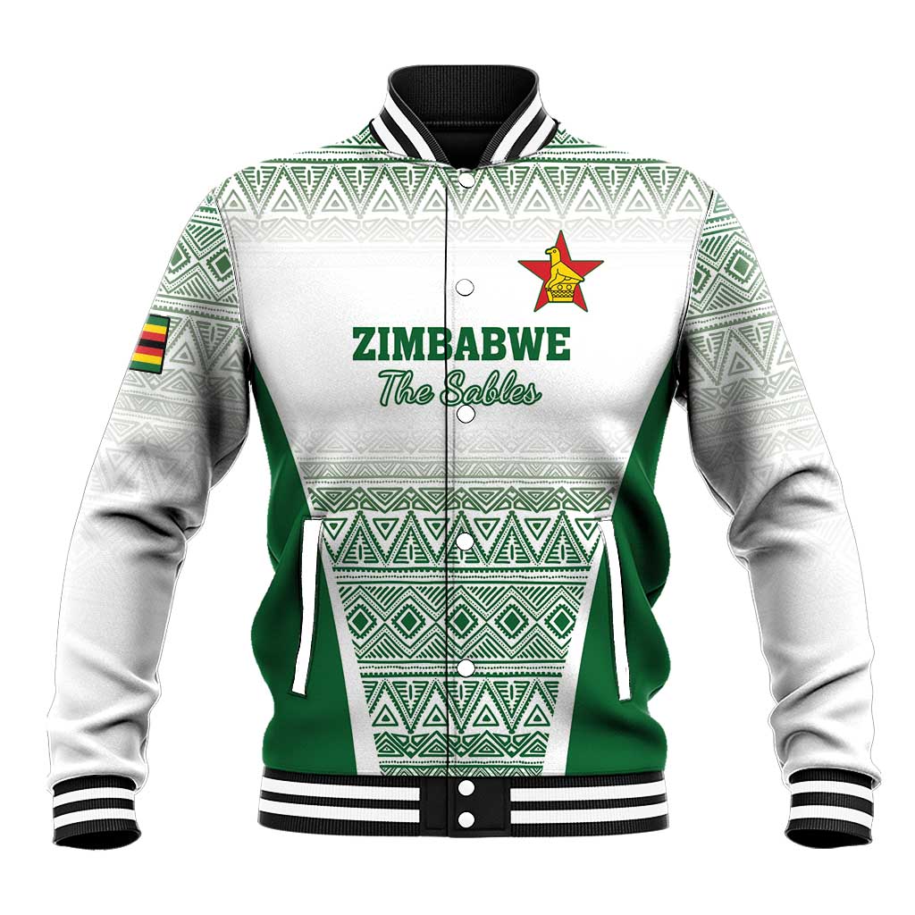 Custom Zimbabwe Sables Rugby Baseball Jacket African Patterns - African Pride