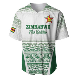 Custom Zimbabwe Sables Rugby Baseball Jersey African Patterns - African Pride