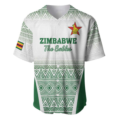 Custom Zimbabwe Sables Rugby Baseball Jersey African Patterns - African Pride