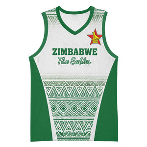 Custom Zimbabwe Sables Rugby Basketball Jersey African Patterns - African Pride