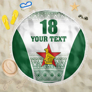 Custom Zimbabwe Sables Rugby Beach Blanket African Patterns - African Pride