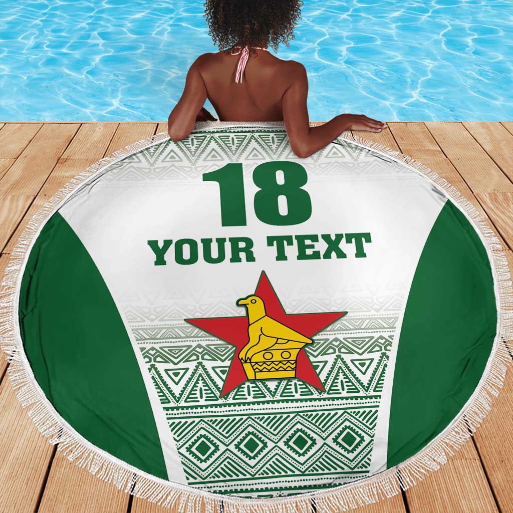 Custom Zimbabwe Sables Rugby Beach Blanket African Patterns - African Pride
