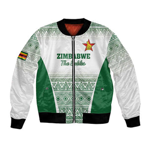 Custom Zimbabwe Sables Rugby Bomber Jacket African Patterns - African Pride