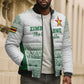 Custom Zimbabwe Sables Rugby Bomber Puffer Jacket African Patterns