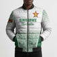Custom Zimbabwe Sables Rugby Bomber Puffer Jacket African Patterns