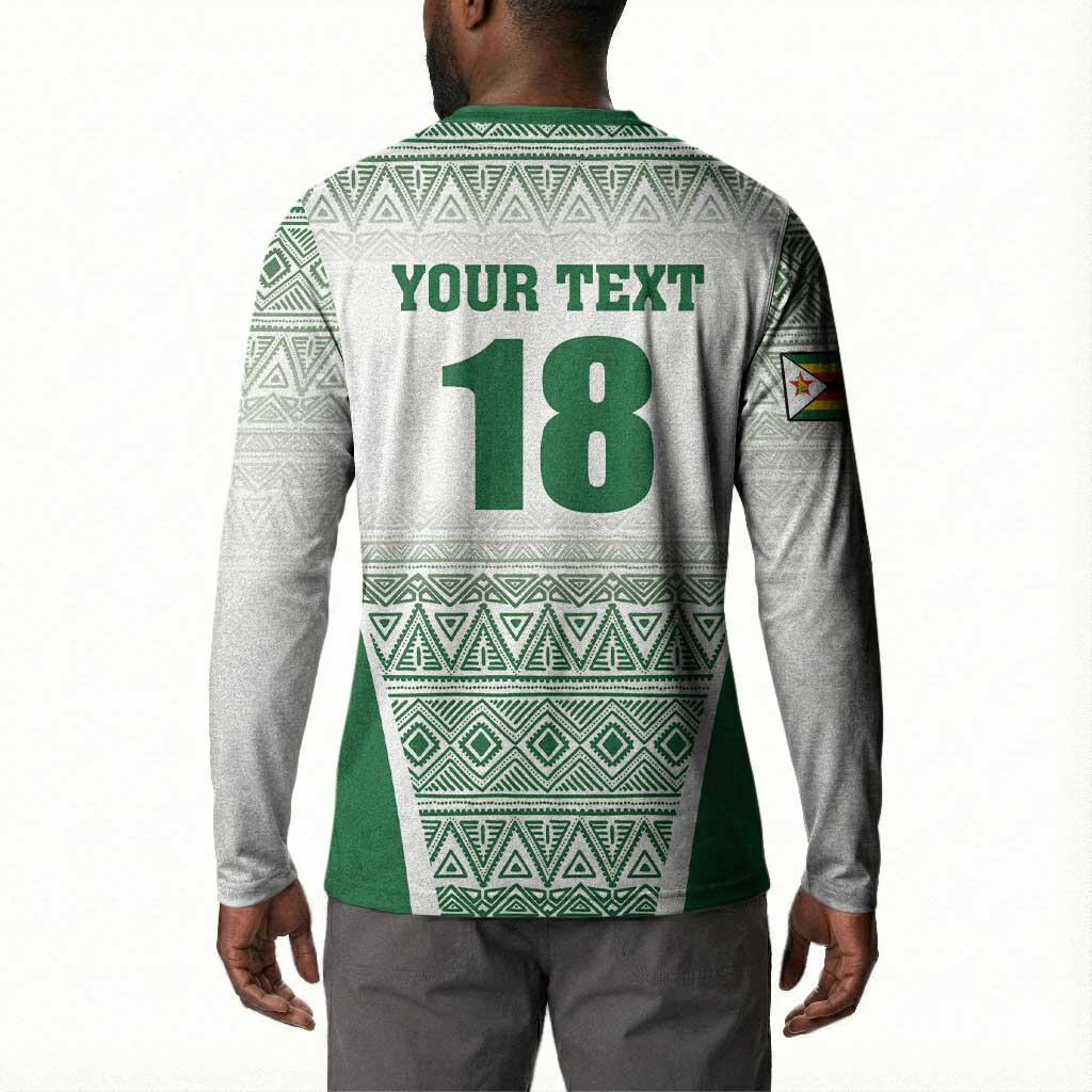Custom Zimbabwe Sables Rugby Button Sweatshirt African Patterns