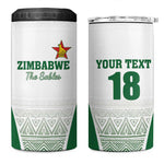 Custom Zimbabwe Sables Rugby 4 in 1 Can Cooler Tumbler African Patterns - African Pride