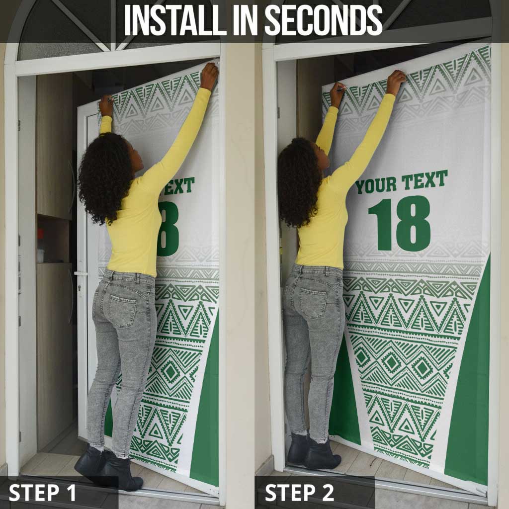Custom Zimbabwe Sables Rugby Door Cover African Patterns