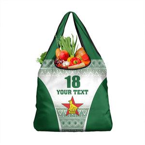 Custom Zimbabwe Sables Rugby Grocery Bag African Patterns - African Pride
