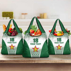 Custom Zimbabwe Sables Rugby Grocery Bag African Patterns - African Pride