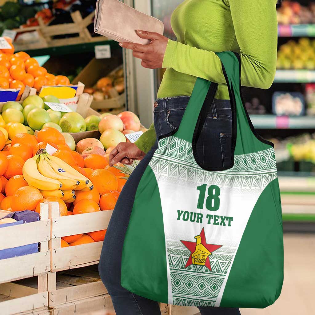 Custom Zimbabwe Sables Rugby Grocery Bag African Patterns - African Pride