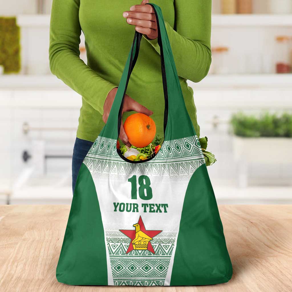 Custom Zimbabwe Sables Rugby Grocery Bag African Patterns - African Pride