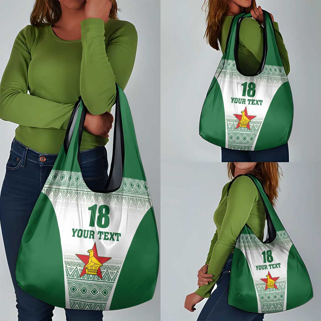 Custom Zimbabwe Sables Rugby Grocery Bag African Patterns - African Pride