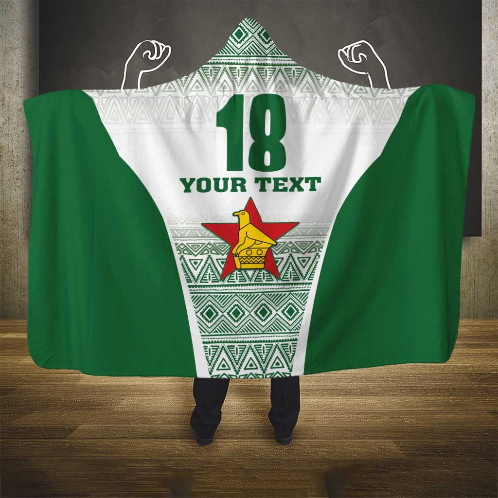 Custom Zimbabwe Sables Rugby Hooded Blanket African Patterns - African Pride