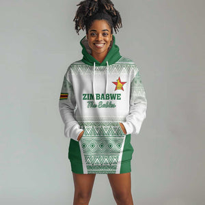 Custom Zimbabwe Sables Rugby Hoodie Dress African Patterns - African Pride