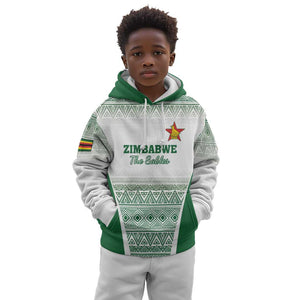 Custom Zimbabwe Sables Rugby Kid Hoodie African Patterns - African Pride