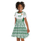 Custom Zimbabwe Sables Rugby Kid Short Sleeve Dress African Patterns - African Pride