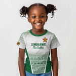 Custom Zimbabwe Sables Rugby Kid T shirt African Patterns - African Pride