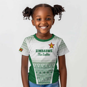 Custom Zimbabwe Sables Rugby Kid T shirt African Patterns - African Pride